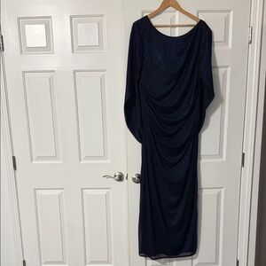R&M Richards Midnight Blue Long Sleeve Dress